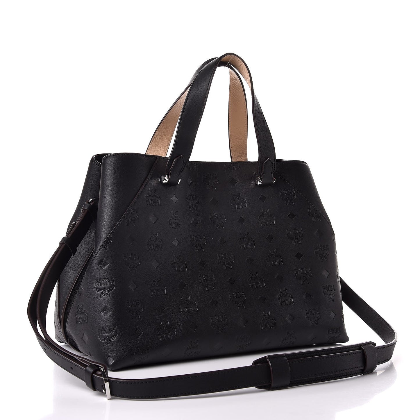 Calfskin Ottomar Monogram Large Essential Tote Black