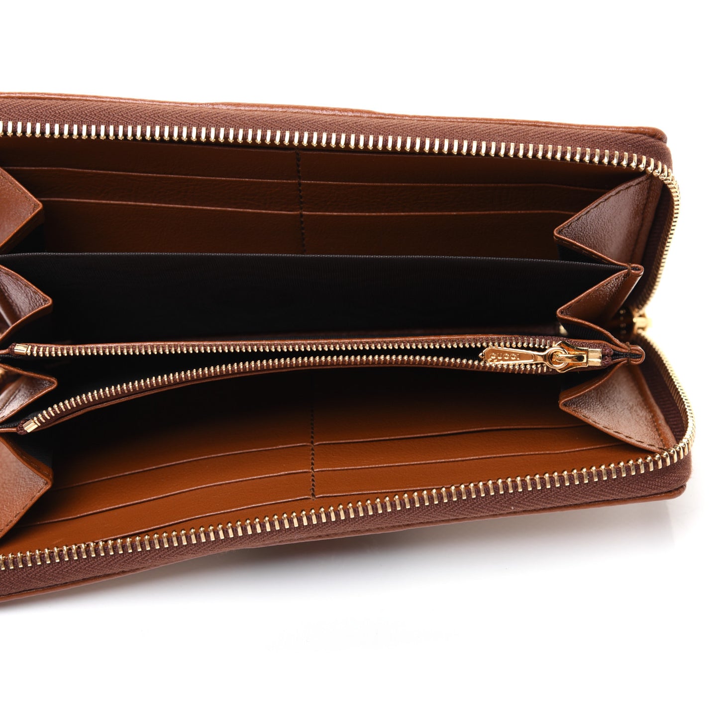 Vintage Canvas Calfskin Rajah Zip Around Wallet Sand Light Cuir