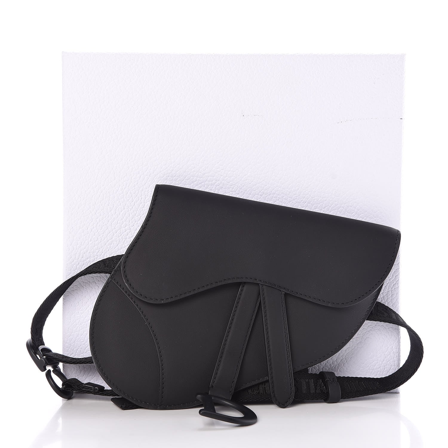 Christian Dior Ultra Matte Calfskin Saddle Belt Bag Black 10 of 10