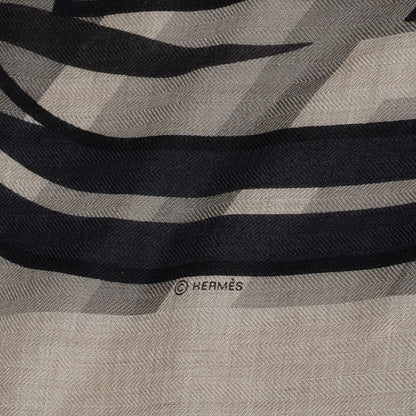 Hermes Cashmere Silk Quadridge Scarf 140 5 of 6
