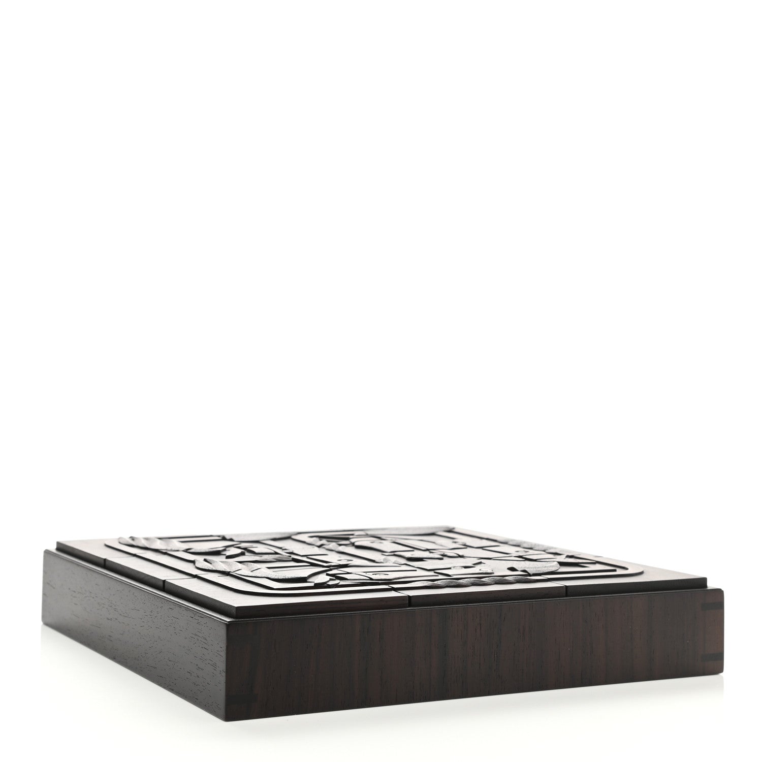 Hermes Wood Quadrige En Desordre Jewelry Box 2 of 10