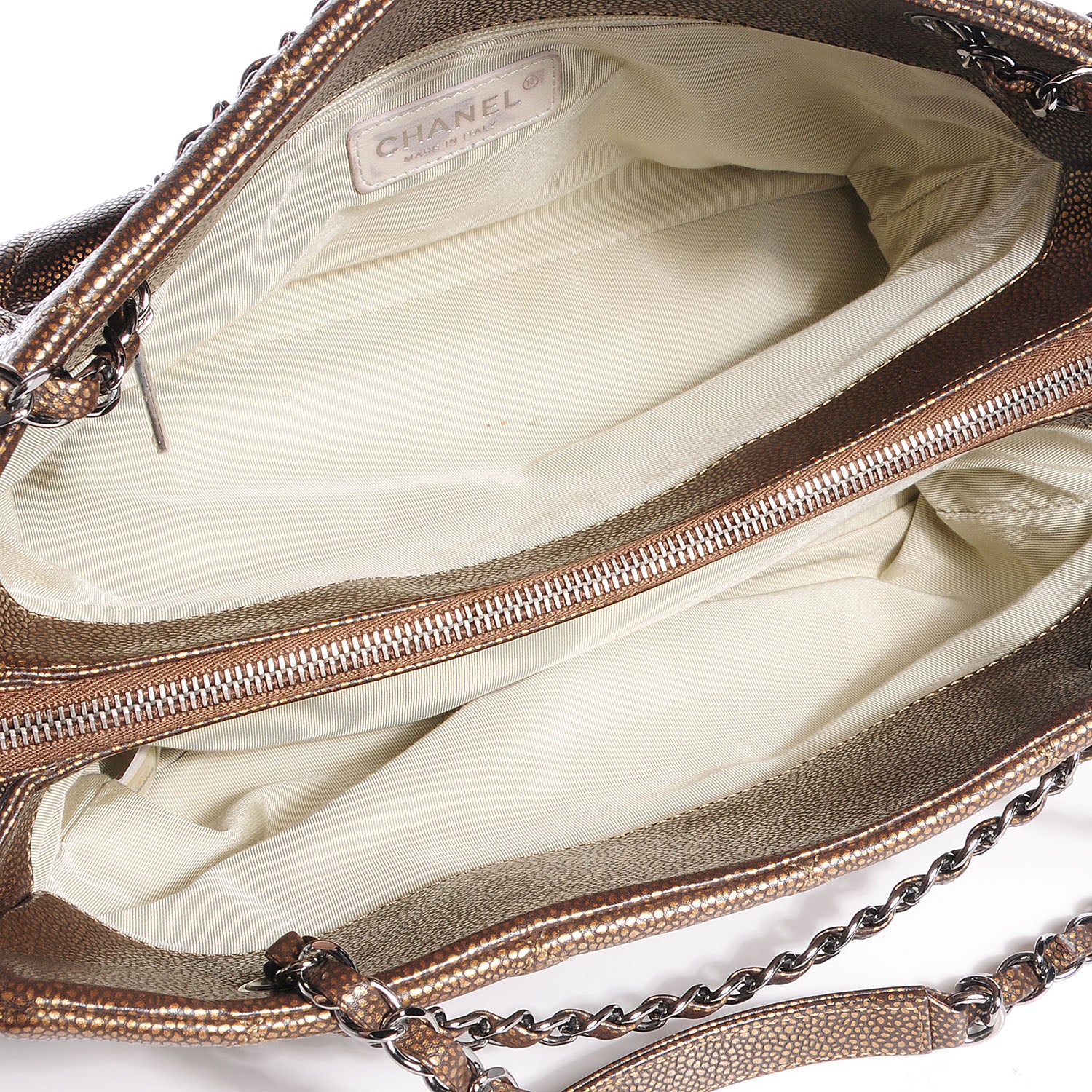 Chanel Caviar Timeless CC Shopping Tote Bronze 5 of 7