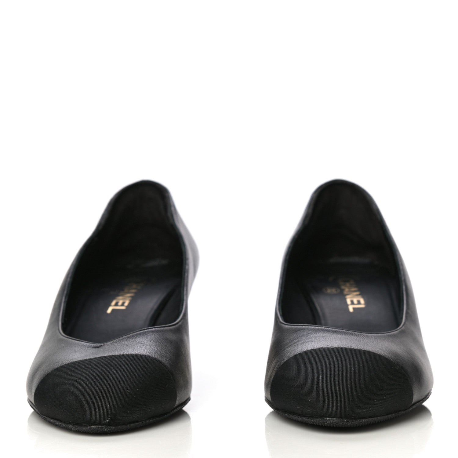 Chanel Lambskin Grosgrain Cap Toe Egyptian Amulet CC Pumps 40.5 Black 4 of 21