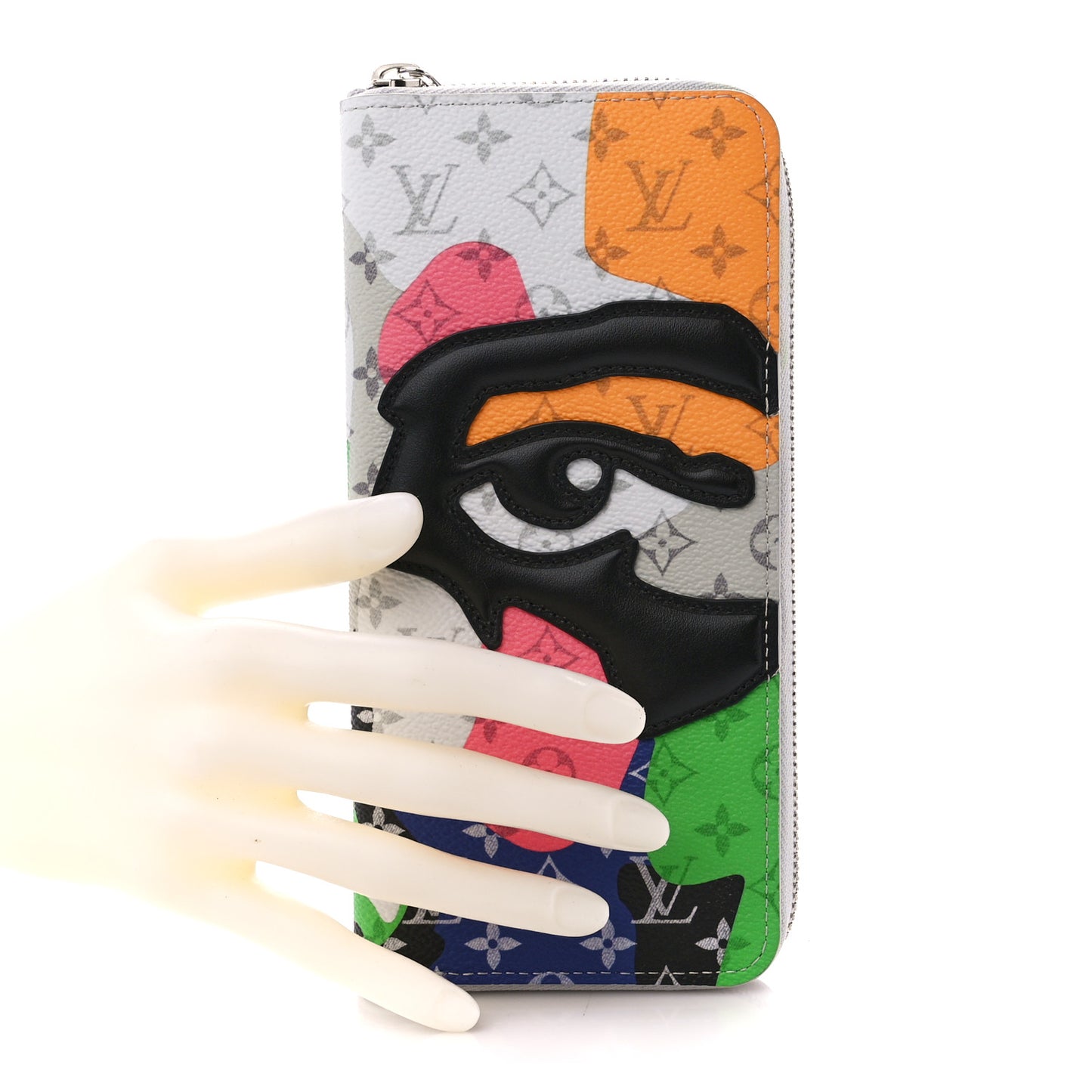 Monogram Portrait Zippy Vertical Wallet Multicolor