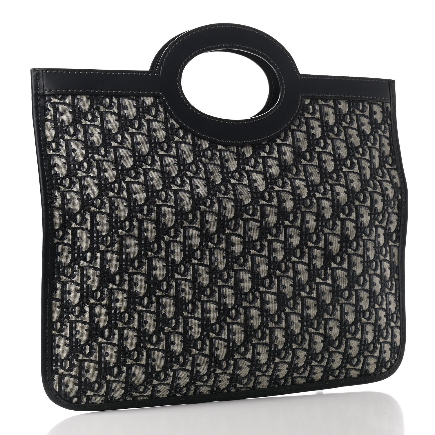 Christian Dior Oblique Fold Over Clutch Blue 5 of 10