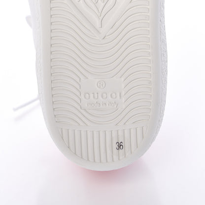 Gucci Calfskin Ayers Web Crystal LOVED Womens New Ace Sneakers 36 White 8 of 9