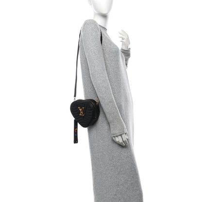 Louis Vuitton Calfskin New Wave Heart Bag Black 2 of 10