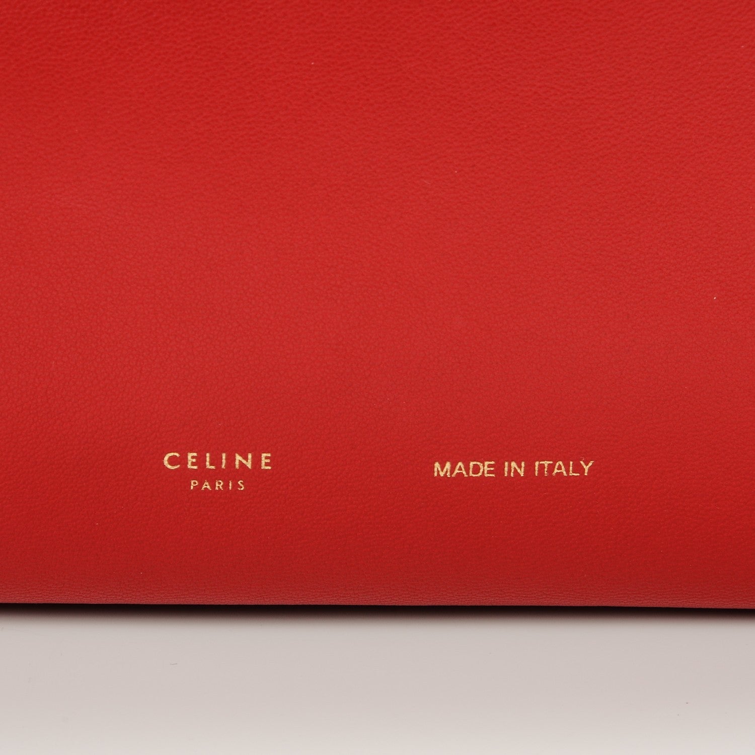 Celine Lambskin Rolled Soft Trio Clutch Bright Red 5 of 10
