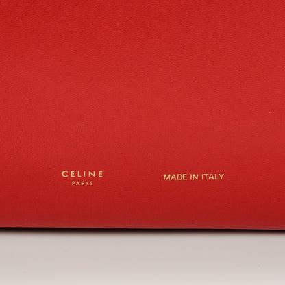 Celine Lambskin Rolled Soft Trio Clutch Bright Red 5 of 10