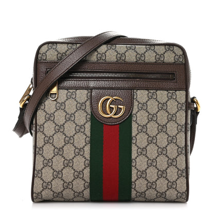 Gucci GG Supreme Monogram Web Small Ophidia Messenger Bag Brown 1 of 10
