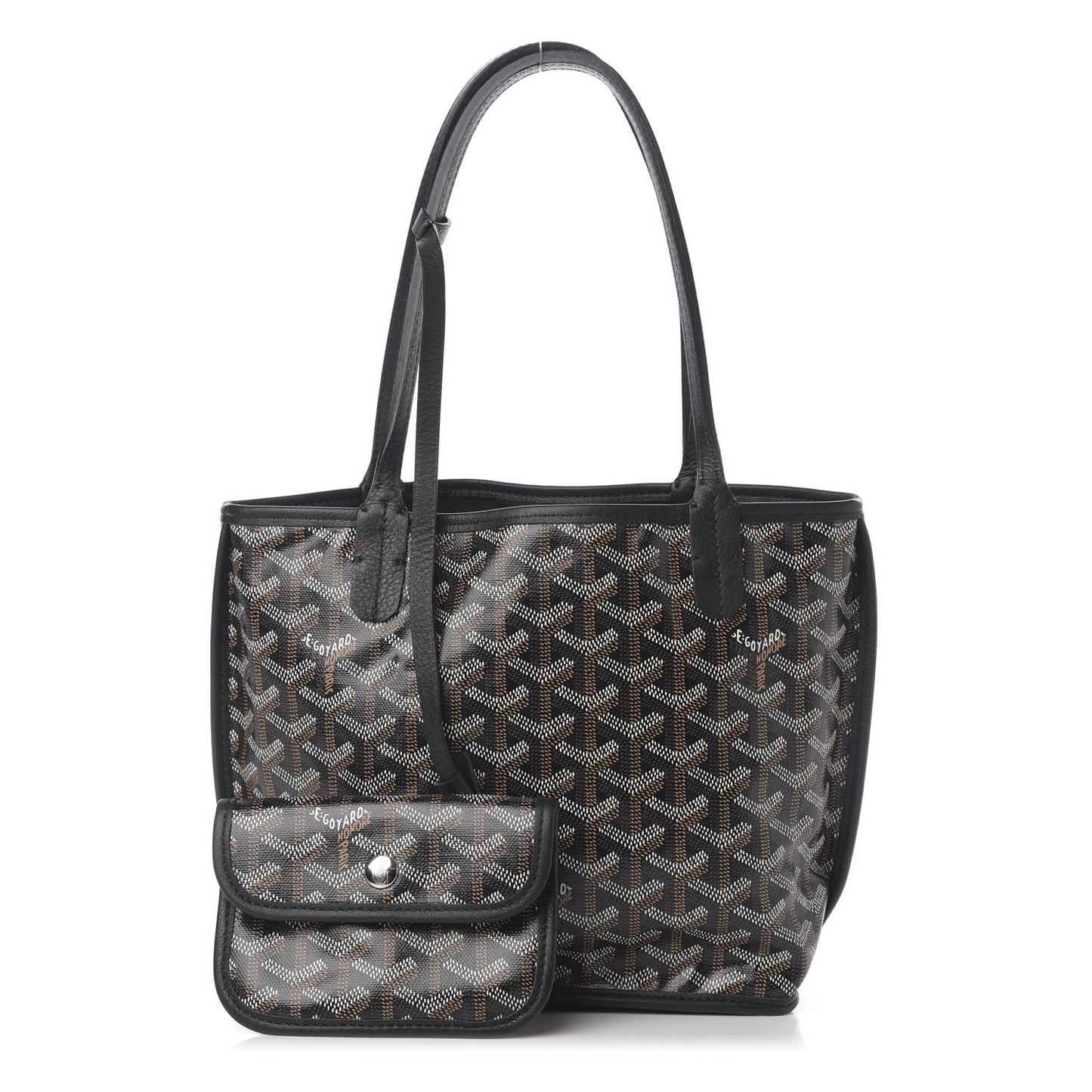 Goyardine Reversible Mini Anjou Black