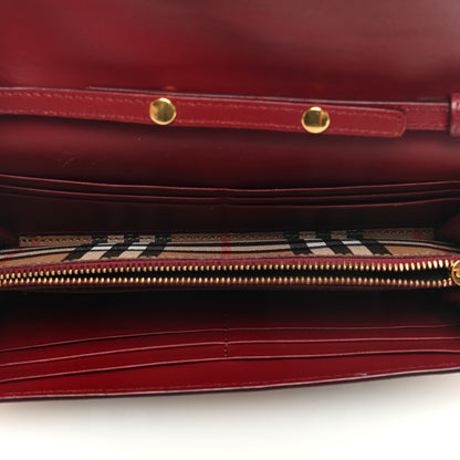 Burberry Vintage Check Henley Wallet On Chain Crimson 5 of 9