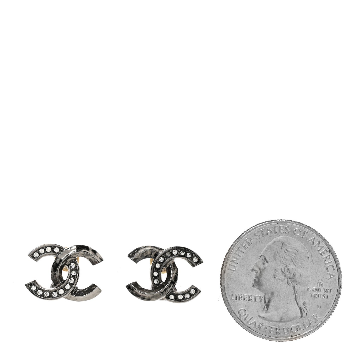 Ruthenium Crystal CC Earrings