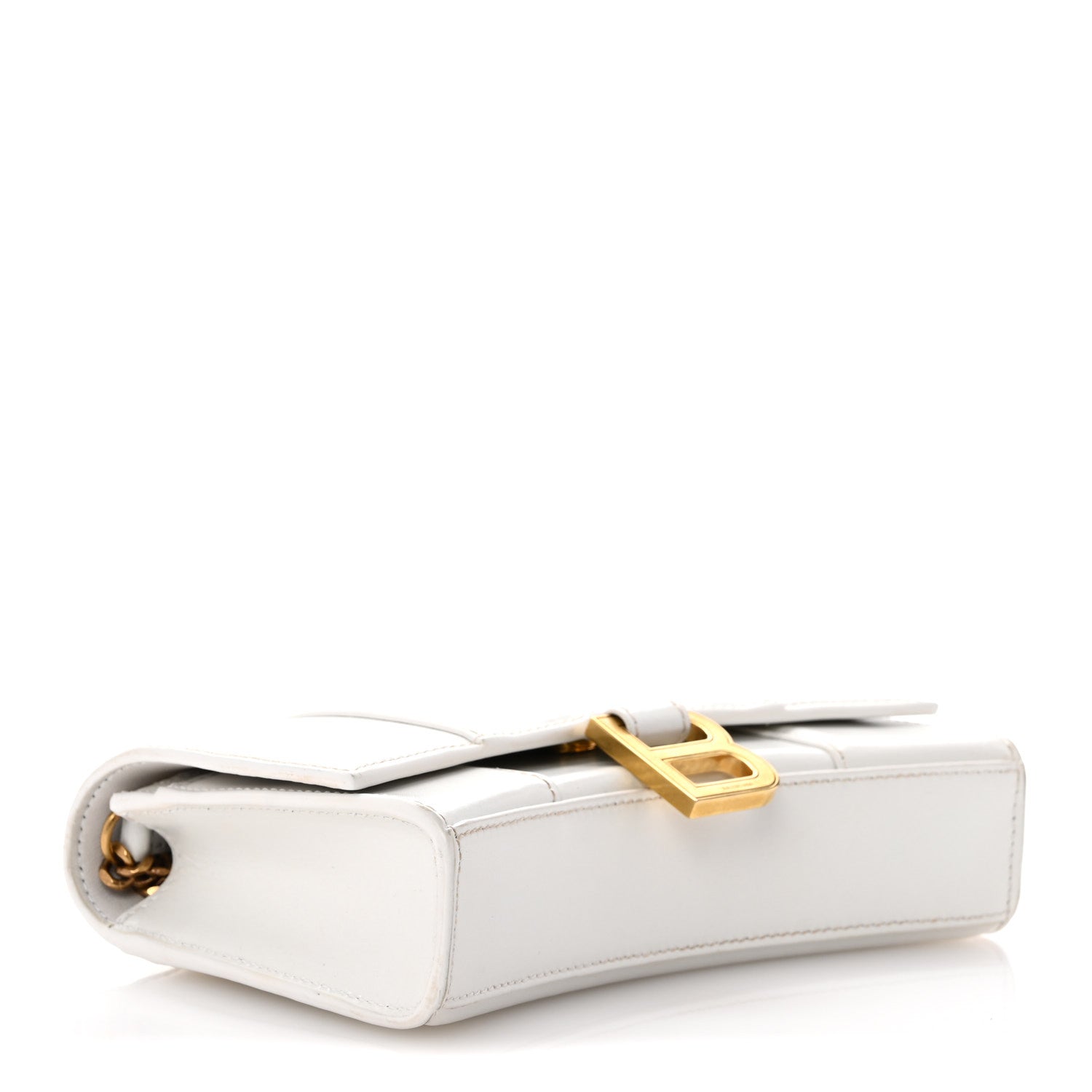Balenciaga Shiny Box Calfskin Hourglass Chain Bag White 4 of 14