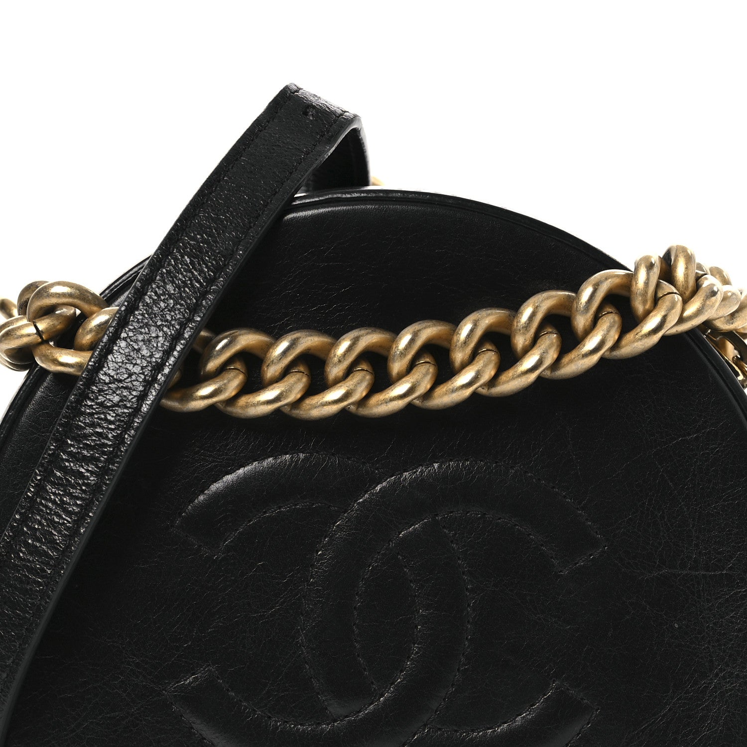 Chanel Glazed Calfskin Round As Earth Evening Bag Black 8 of 13