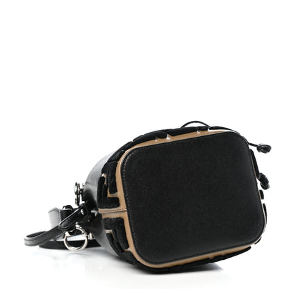 Fendi Vitello Liberty Velvet F is Fendi FF Bi-Color Mini Mon Tresor Bucket Bag Black Fango 4 of 12