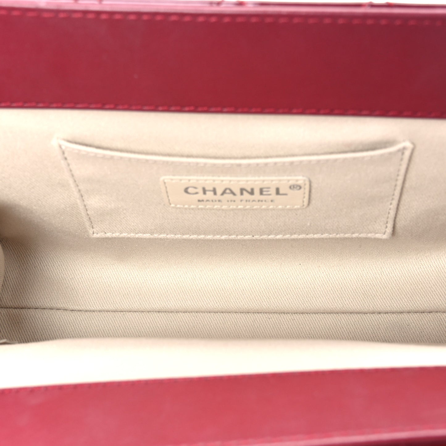 Patent CC Quilted Timeless Clutch Red
