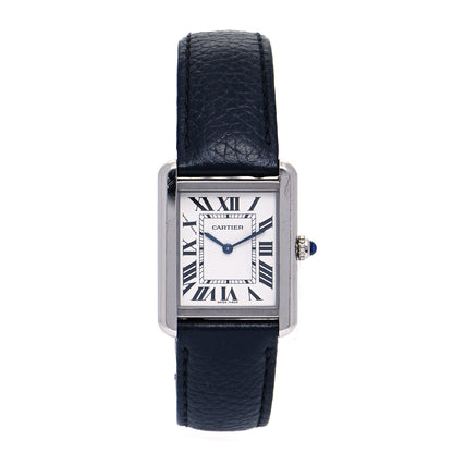 Cartier Stainless Steel Calfskin 24mm Tank Solo Quartz Watch 1 of 5