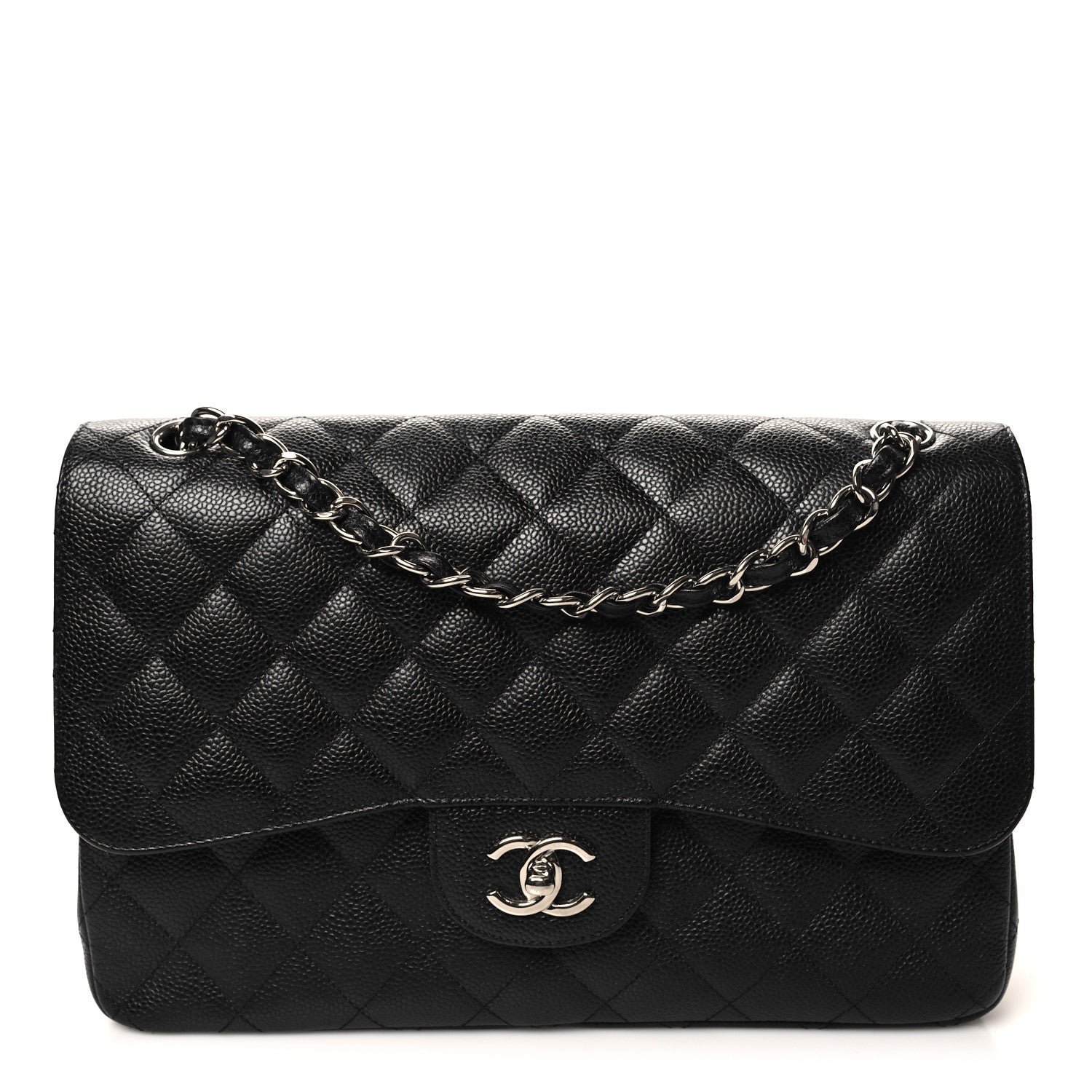 Chanel Caviar Quilted Jumbo Double Flap Black 1 of 11