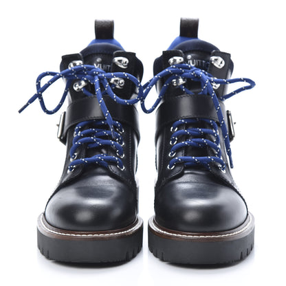 Louis Vuitton Calfskin Territory Ranger Combat Boots 37 Black 2 of 8