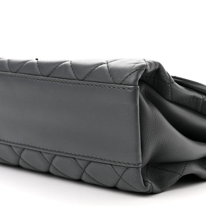 Chanel Lambskin Quilted Jumbo Coco Loop Flap Grey 11 of 11