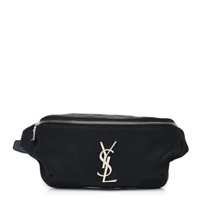 Saint Laurent Canvas Monogram Belt Bag Black 1 of 10
