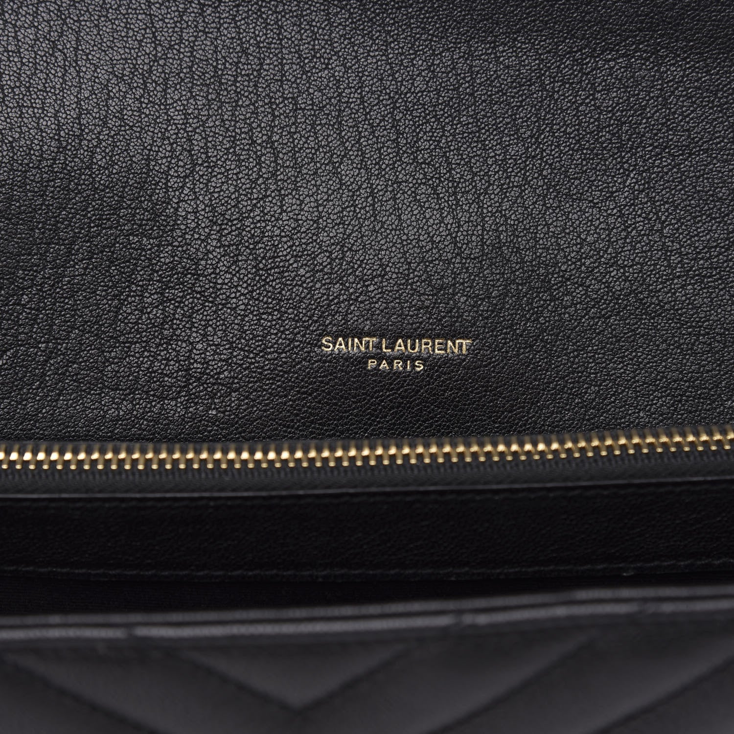 Saint Laurent Sheepskin Matelasse Chevron Monogram Large College Satchel Black 6 of 12