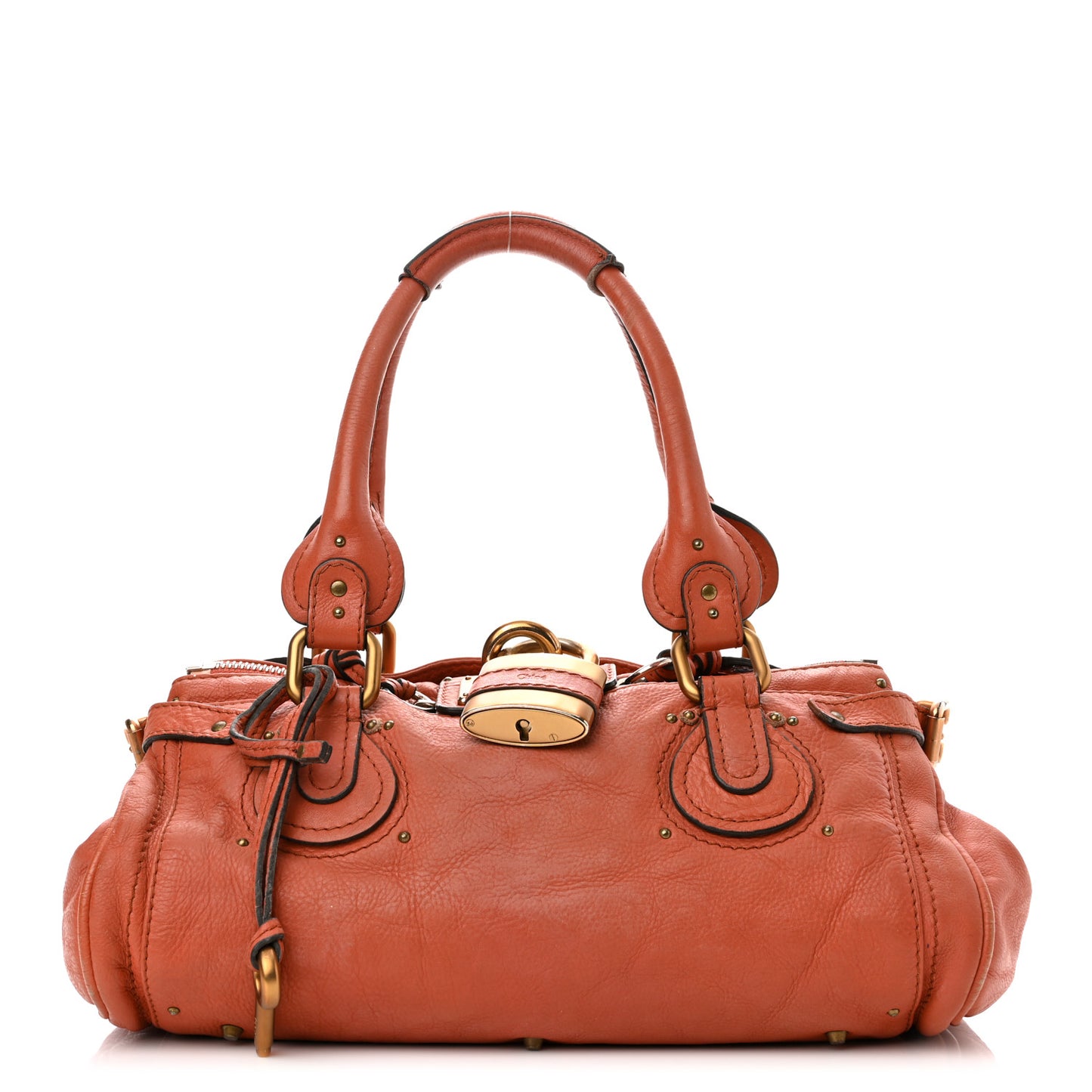 Calfskin Medium Paddington Satchel Whiskey