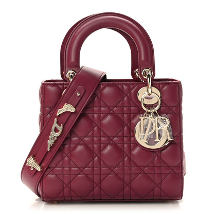 Christian Dior Lambskin Cannage Small My Lady ABCDior Burgundy 1 of 10