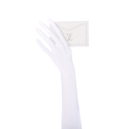 Louis Vuitton Calfskin Lockme Card Holder White 2 of 8
