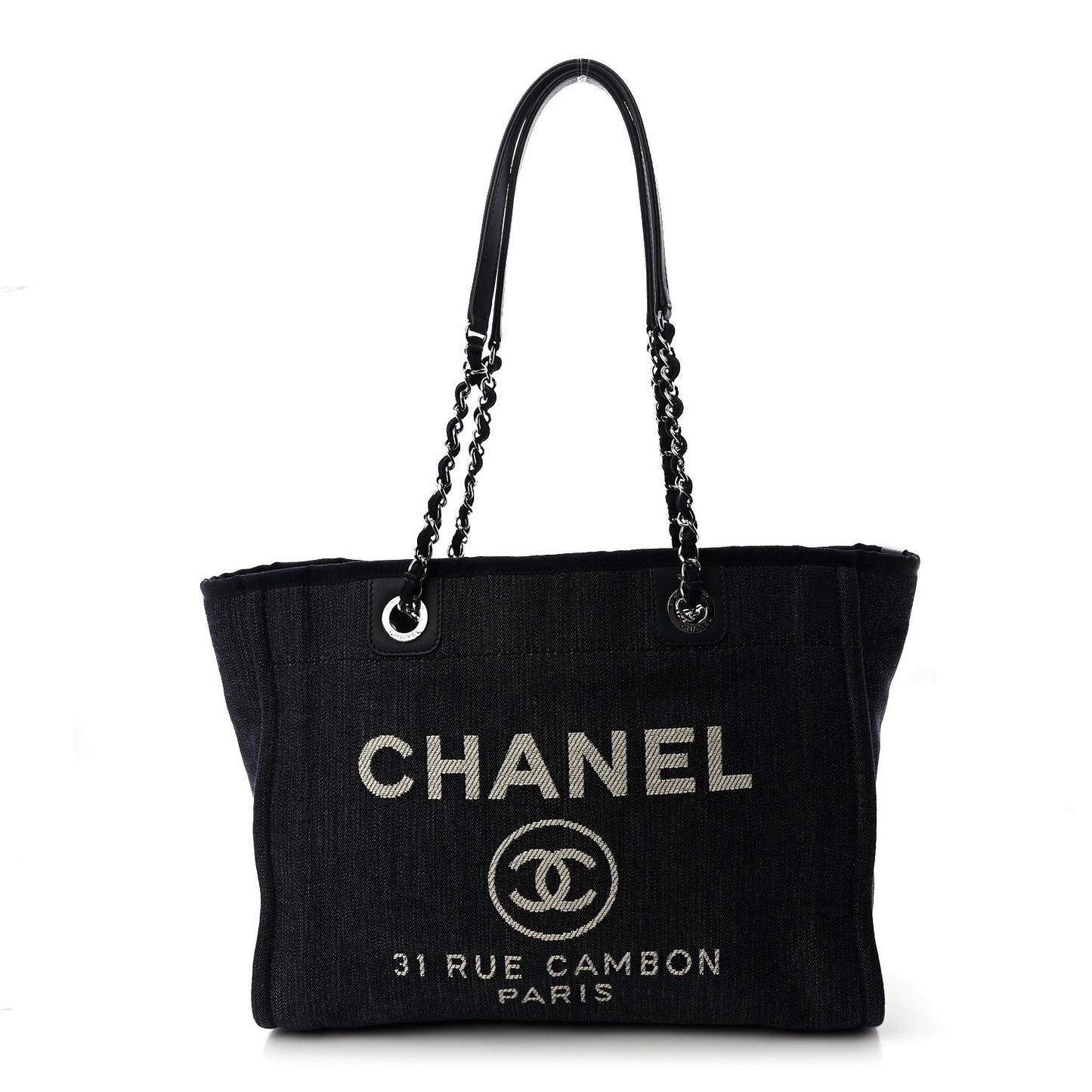 Denim Small Deauville Tote Dark Blue