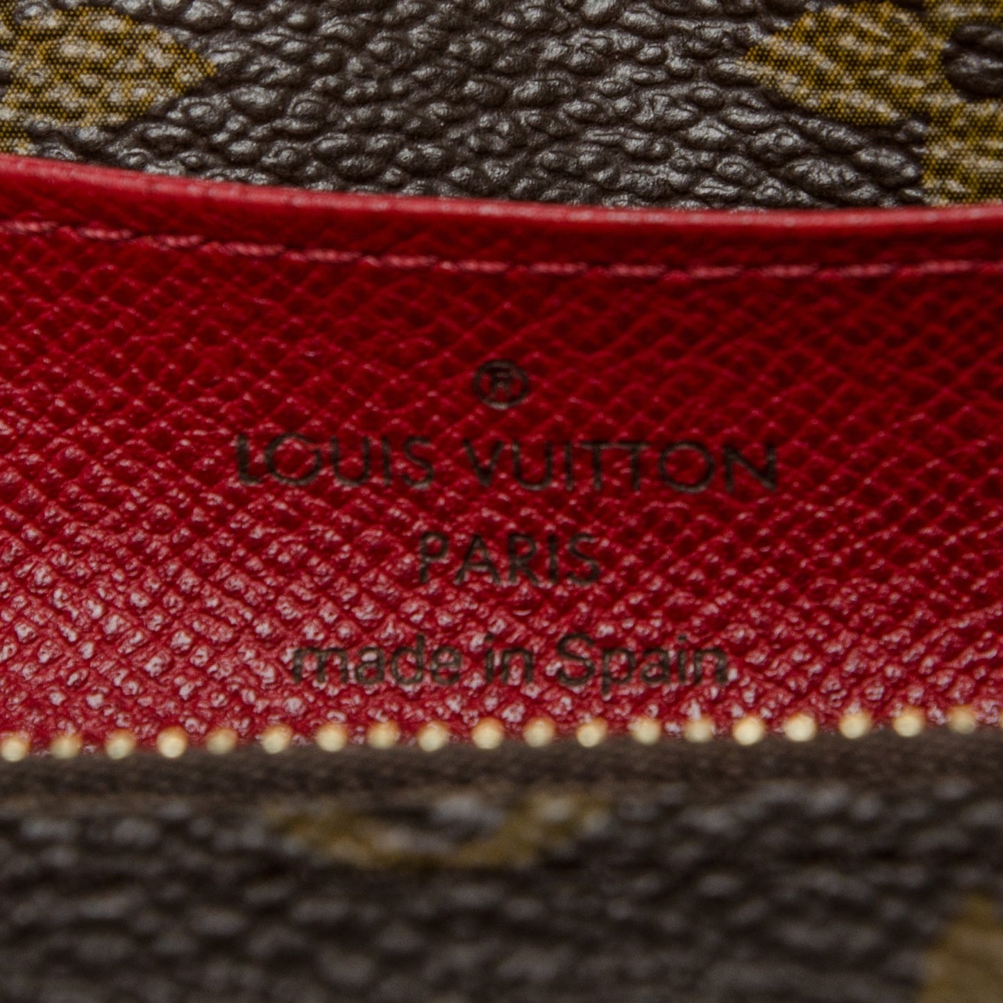 Monogram Emilie Wallet Red