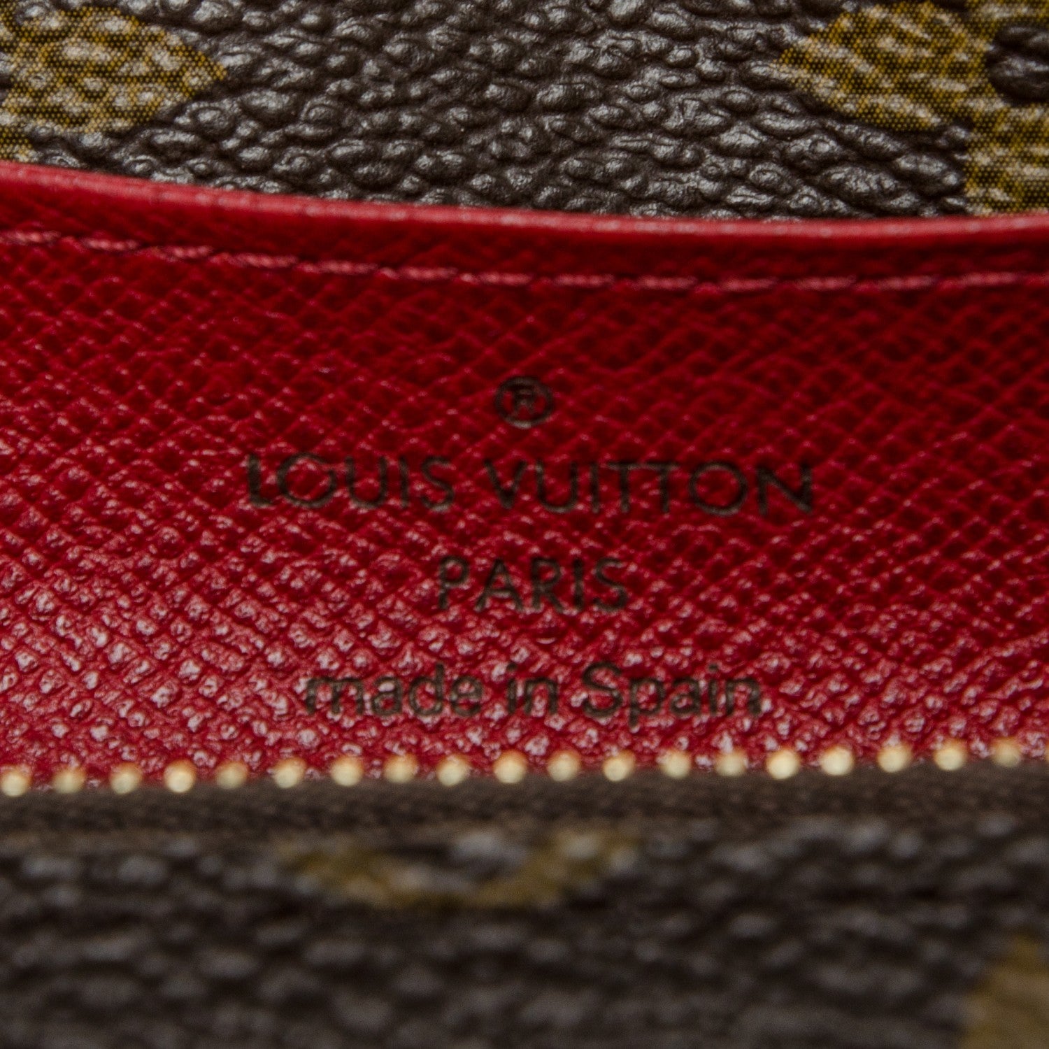 Louis Vuitton Monogram Emilie Wallet Red 7 of 8