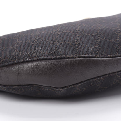 Gucci Denim Monogram Half Moon Hobo Dark Brown 9 of 12