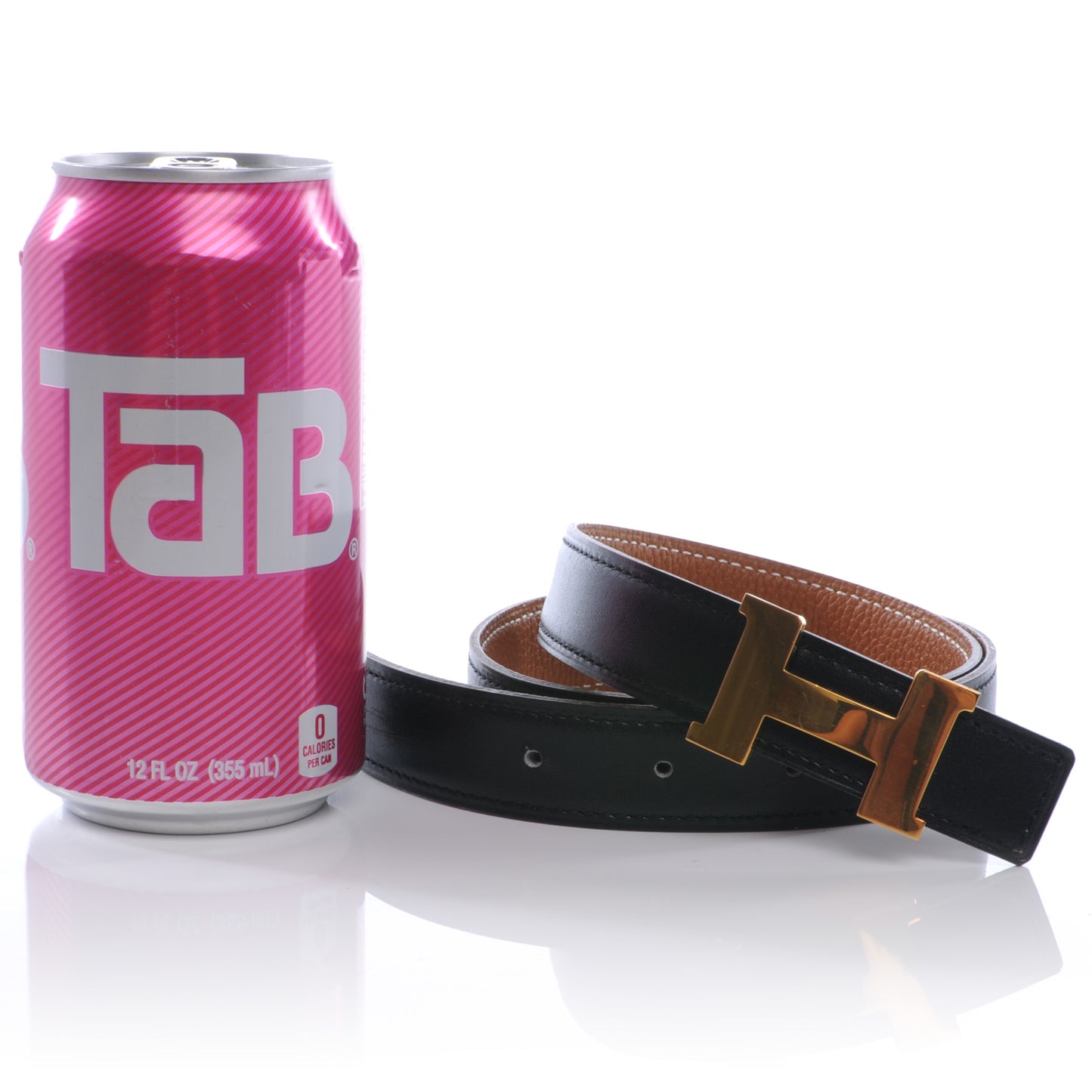 Box Togo Thin Mini Reversible Constance H Belt 70 Black Gold