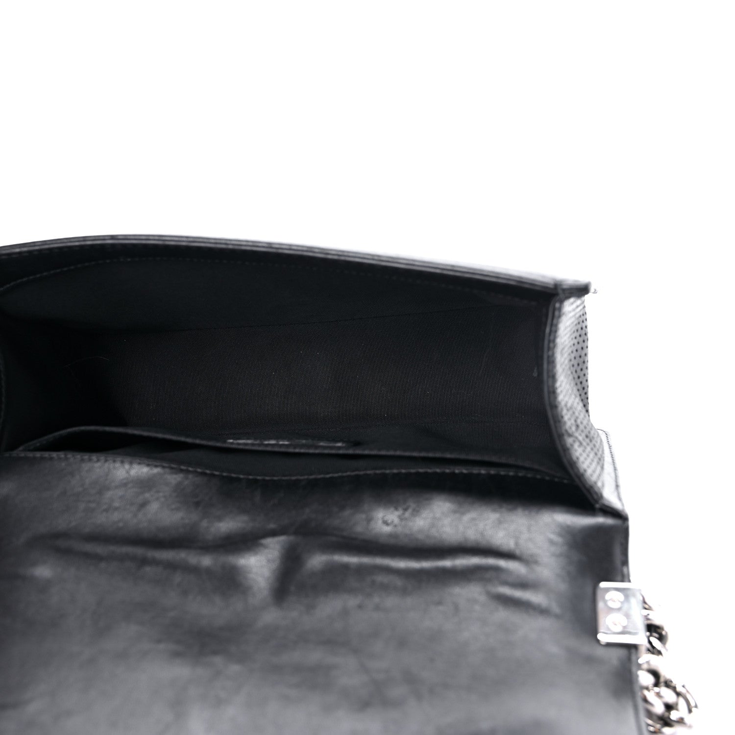 Chanel Lambskin Perforated Medium Boy Flap Black 4 of 13
