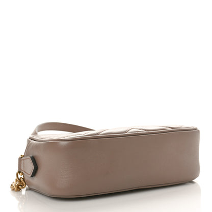 Gucci Calfskin Matelasse Mini GG Marmont Chain Shoulder Bag Porcelain Rose 4 of 11