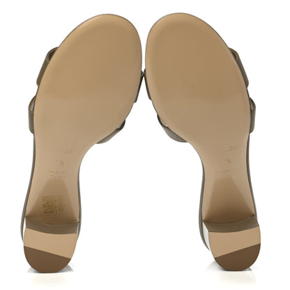 Hermes Epsom Oasis Sandals 40.5 Etoupe 5 of 10