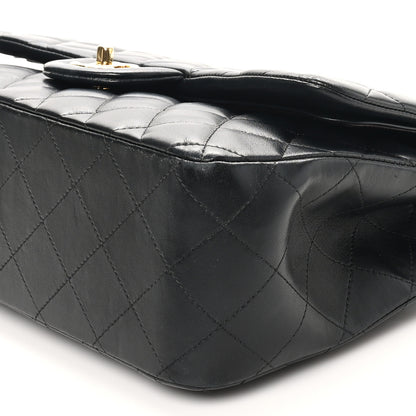 Chanel Lambskin Quilted Jumbo Double Flap Black 15 of 16