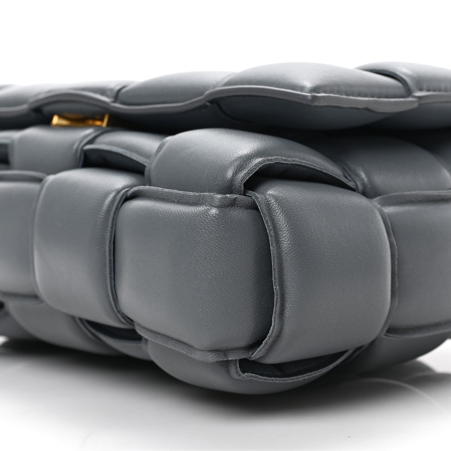 Nappa Maxi Intreccio Padded Cassette Crossbody Bag Thunder