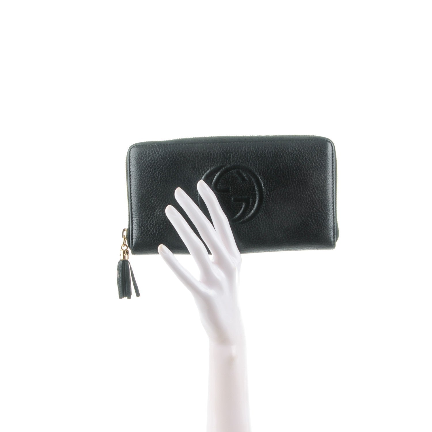 Gucci Calfskin Soho Zip Around Wallet Black 2 of 7