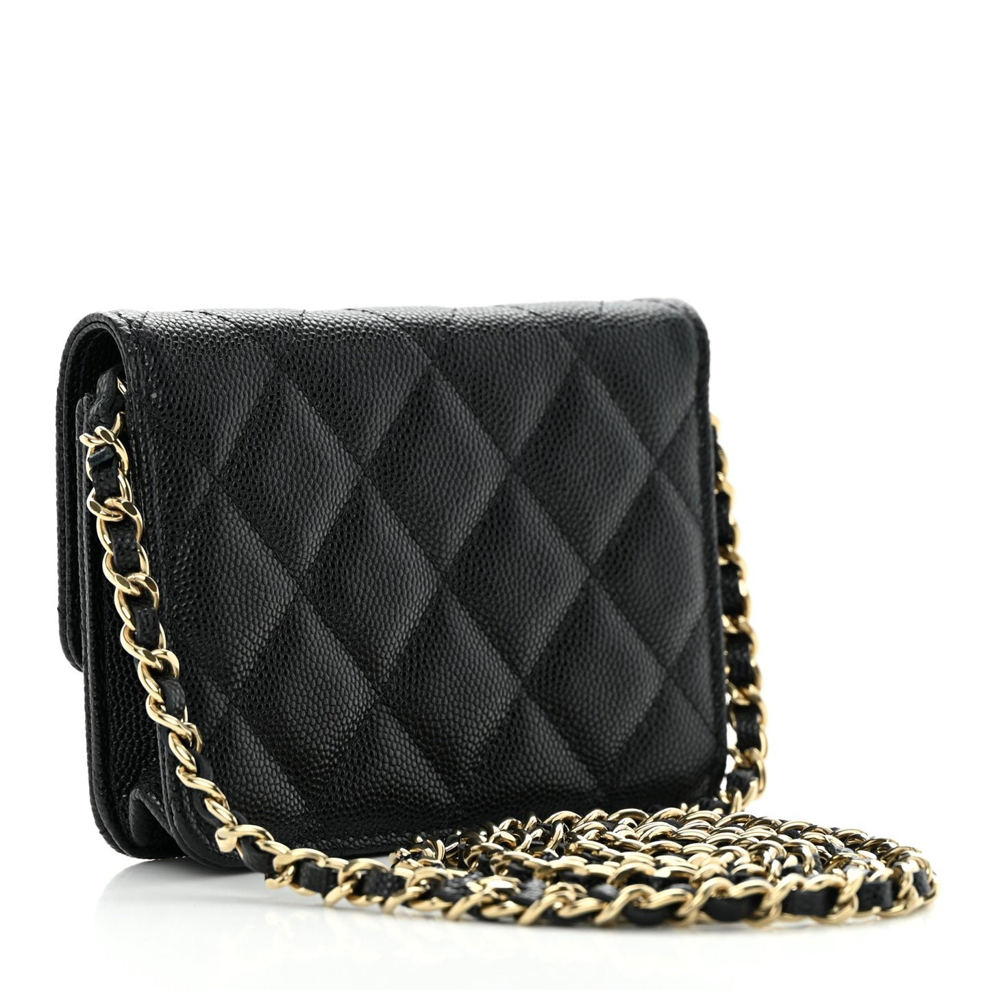 Caviar Quilted Mini Chain Bag Black