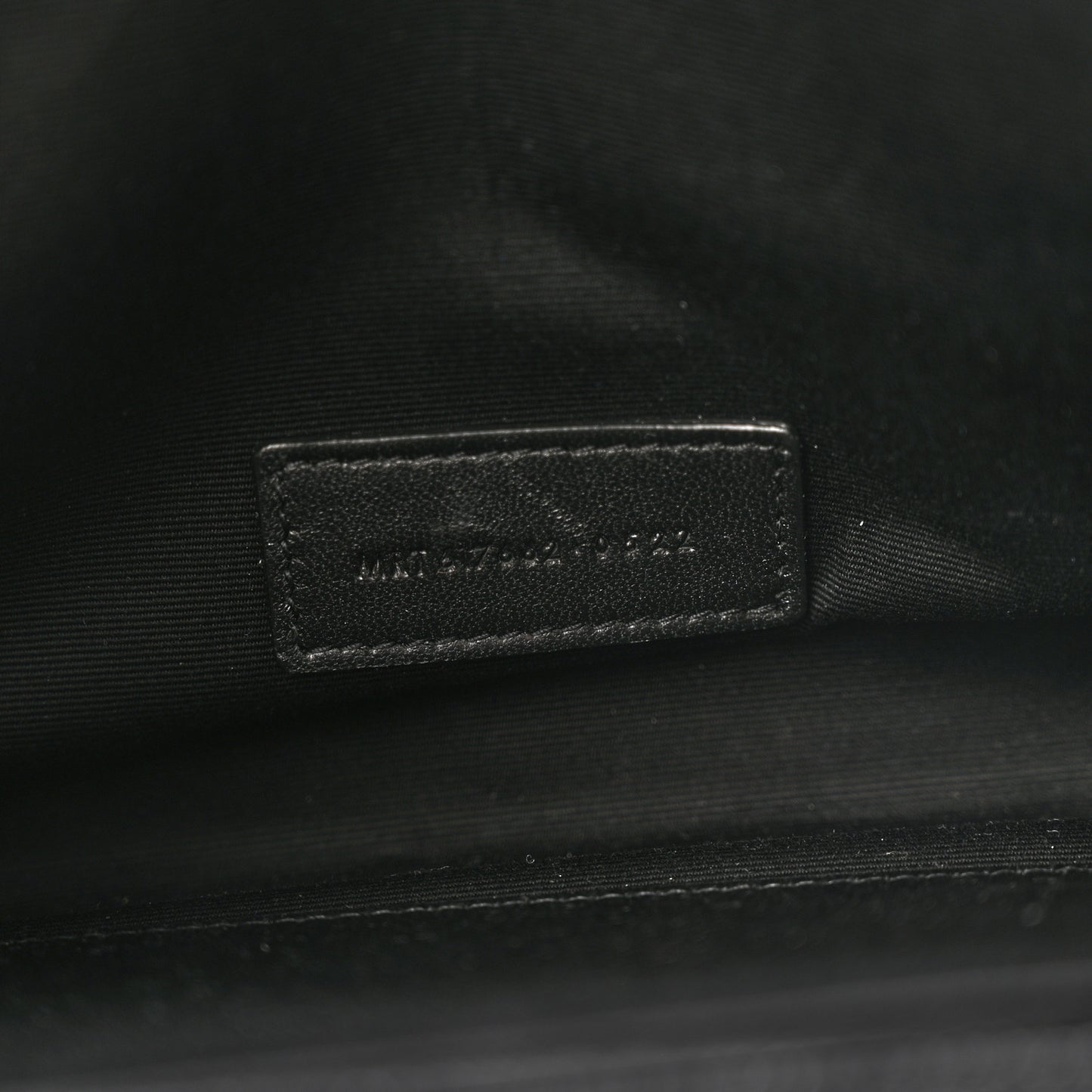 Grain De Poudre Matelasse Chevron Monogram Envelope Clutch Black