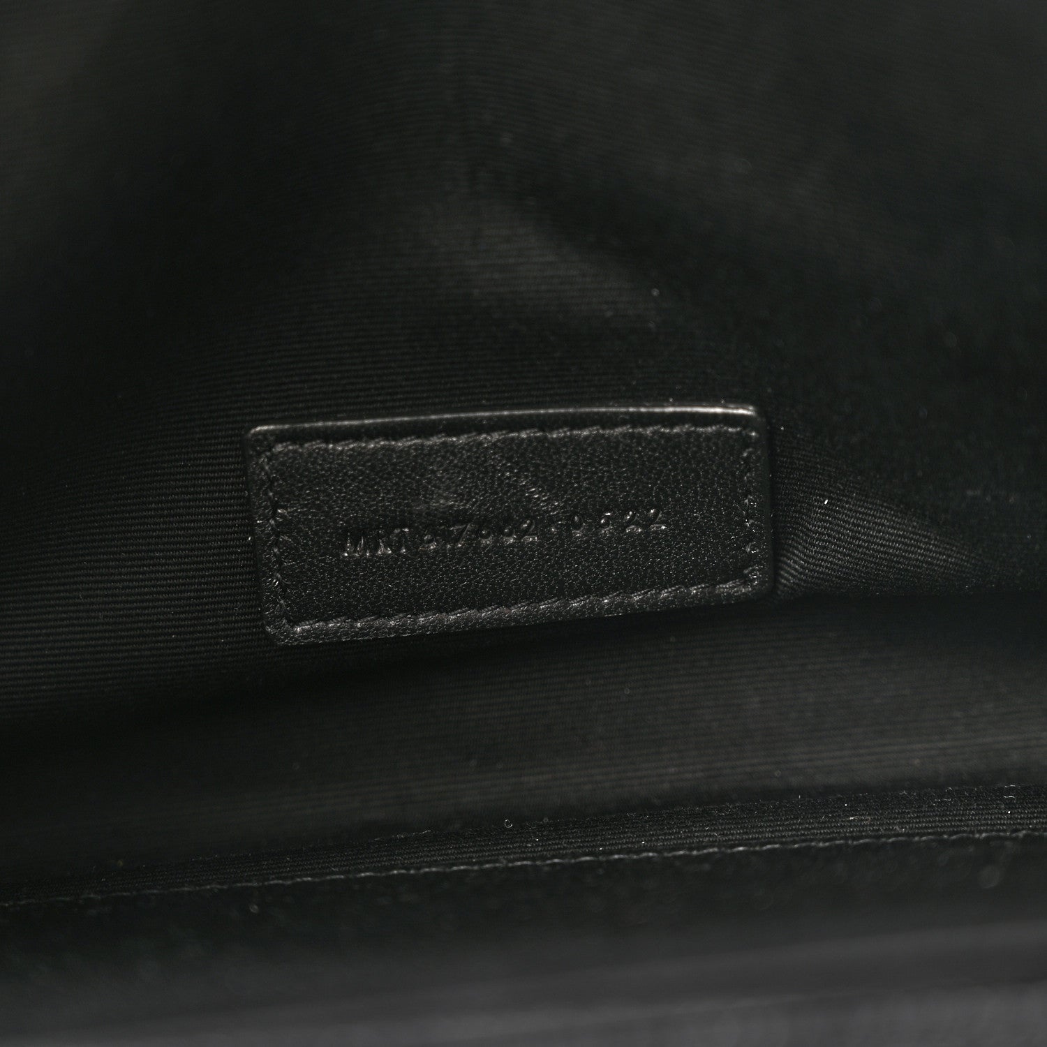 Saint Laurent Grain De Poudre Matelasse Chevron Monogram Envelope Clutch Black 7 of 9