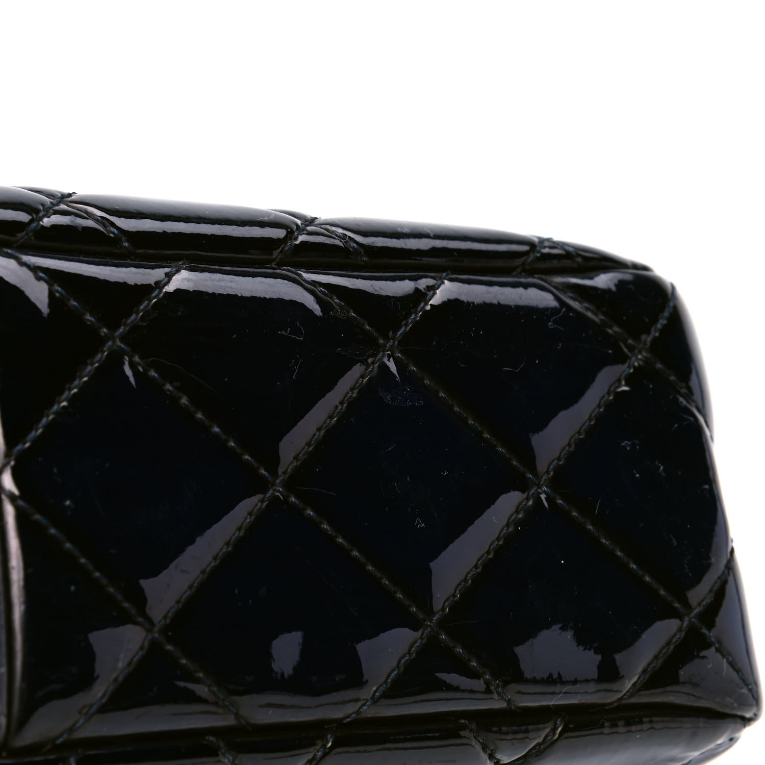 Chanel Patent Quilted Large Coco Shine Flap Navy 5 of 12