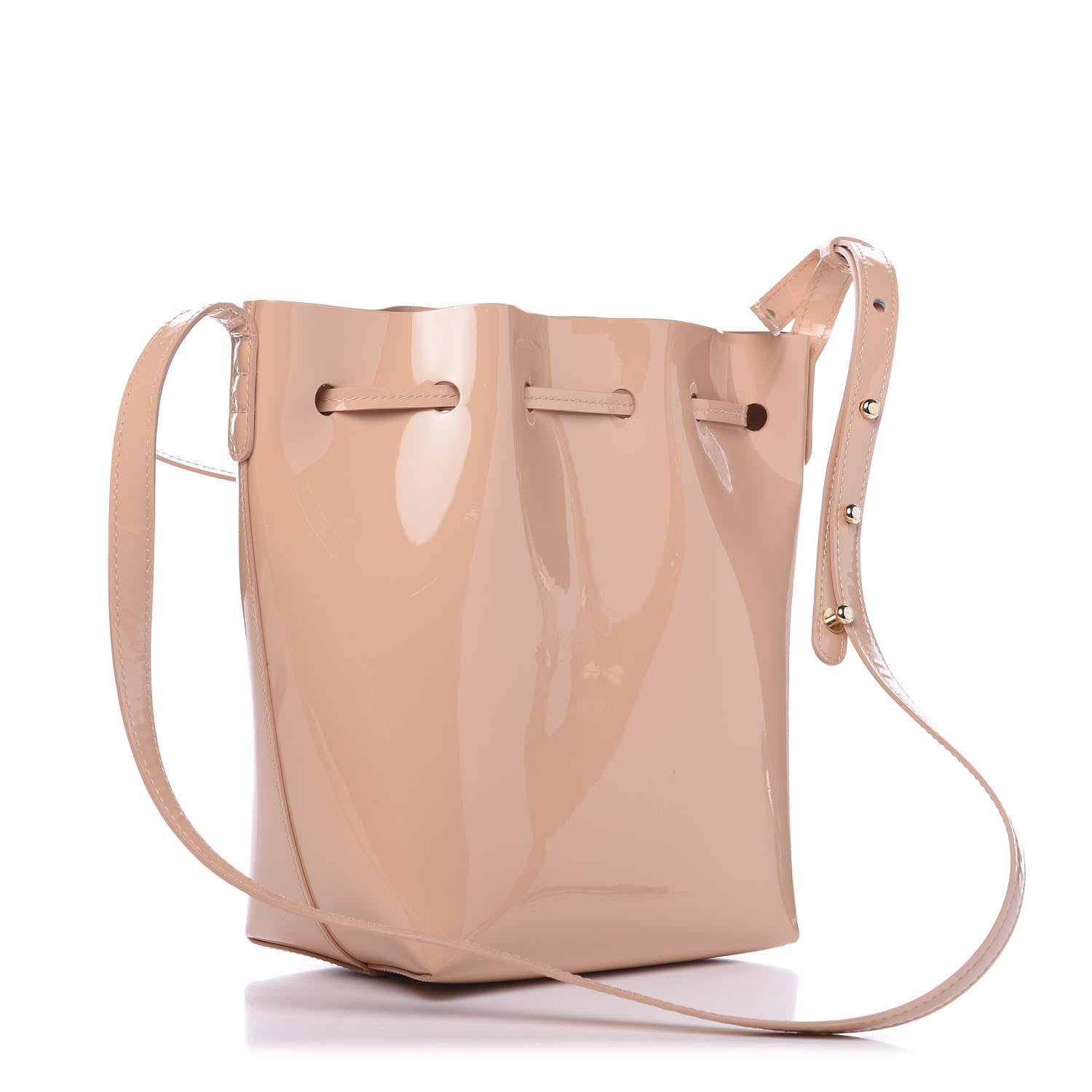 Mansur Gavriel Patent Calfskin Mini Bucket Bag Rosa 3 of 9