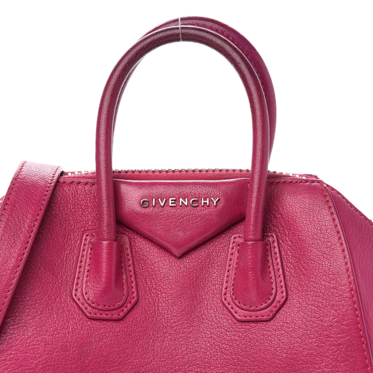 Sugar Goatskin Mini Antigona Fig Pink