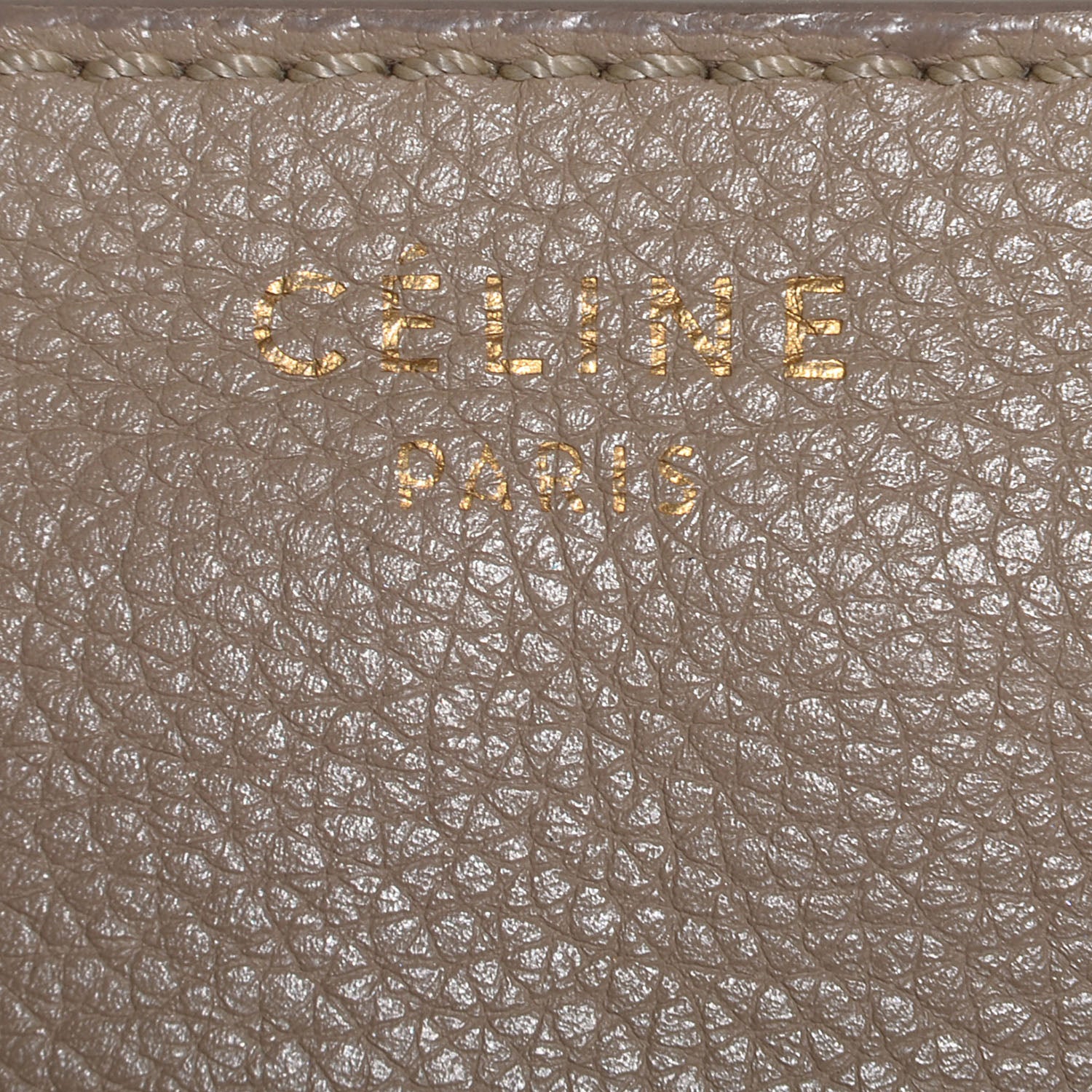 Celine Pebbled Calfskin Mini Luggage Taupe 9 of 10