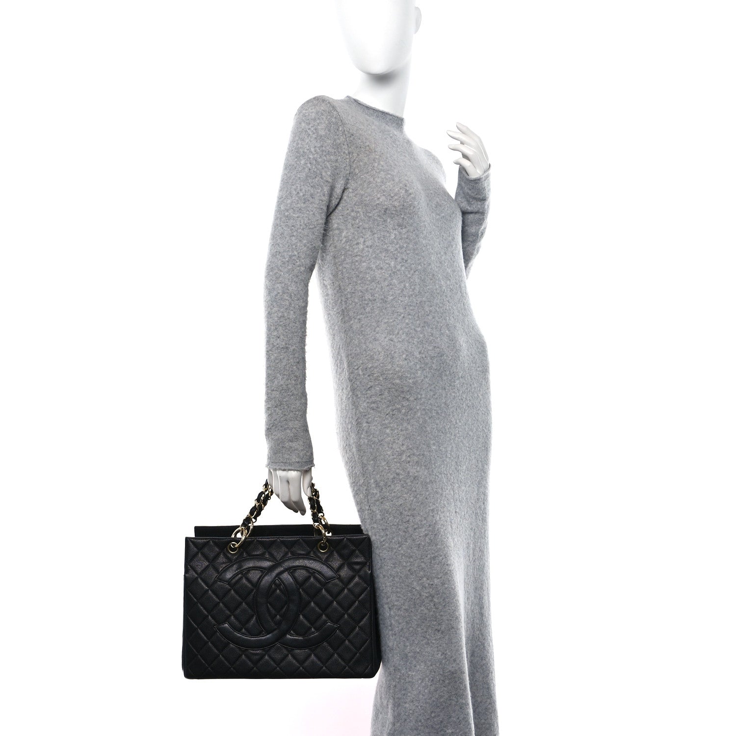 Chanel Caviar Quilted Grand Timeless Tote GTT Black 3 of 12