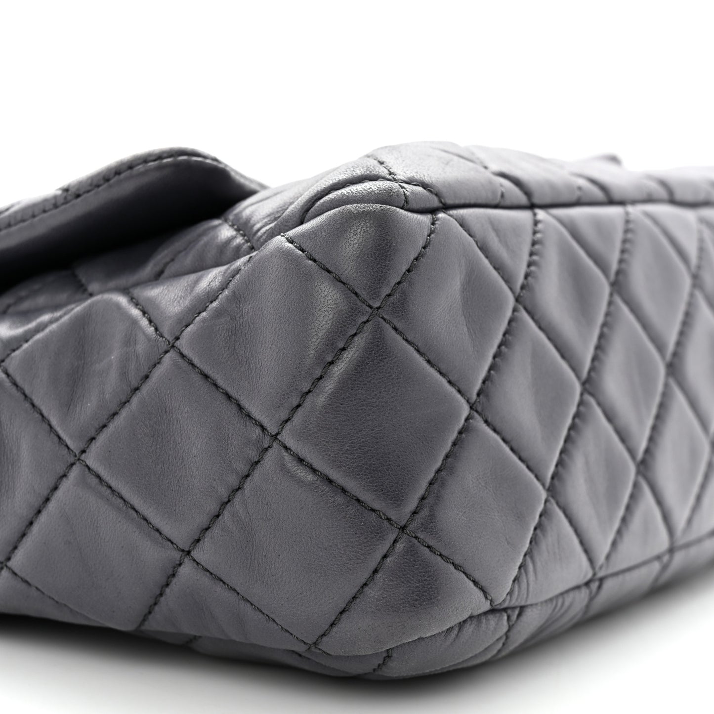 Lambskin Quilted Jumbo Single Flap Anthracite
